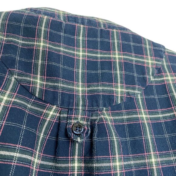Vtg LL Bean Shirt Womens Large Flannel Plaid Lightweight Pintuck Western Cottage - Picture 13 of 16